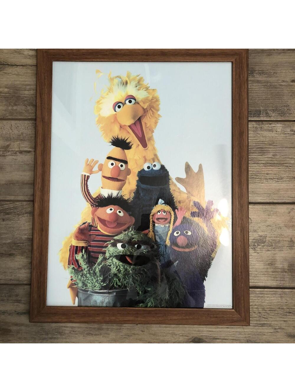Sesame Street Poster from 1979 VINTAGE‎ Print Is 18x24”Frame 20 1/4x26 1/4”
